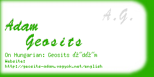 adam geosits business card